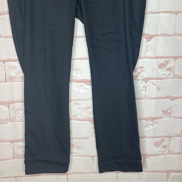 IMAN JEANS WOMENS PLUS 1X BLACK 3 POCKET STRAIGHT LEG GOLD BUTTON CLOSE - Picture 8 of 9